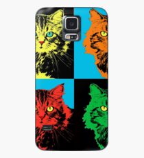 CAT POP ART YELLOW RED GREEN Case/Skin for Samsung Galaxy
