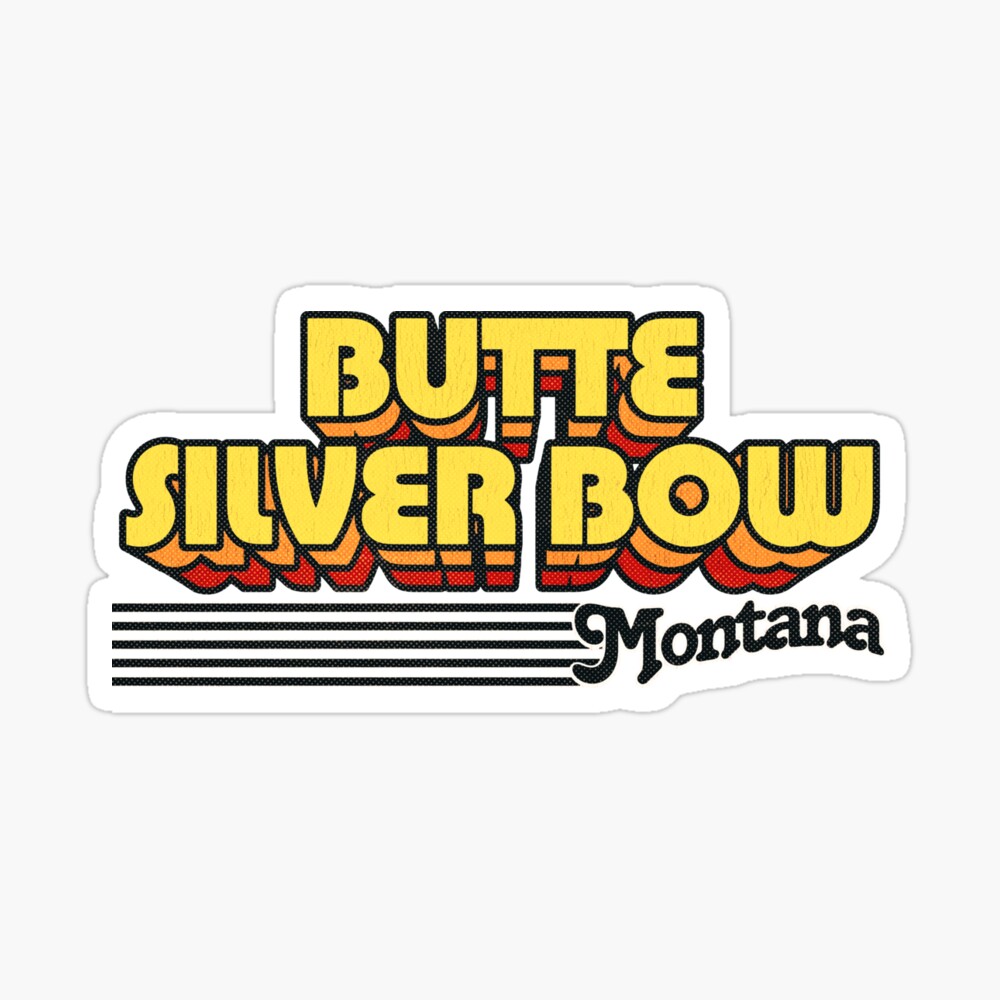 Butte-Silver Bow, Montana | Retro Stripes Sticker