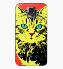 POP ART CAT - YELLOW RED Case/Skin for Samsung Galaxy