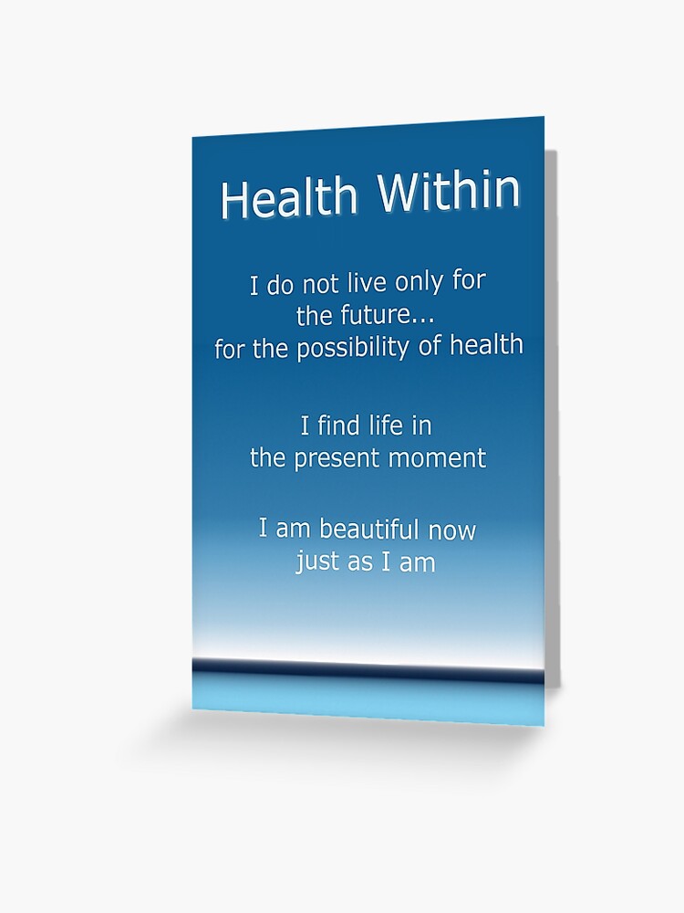 Words Of Comfort For Illness Greeting Card By Katherinetowen