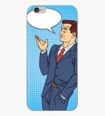 Man in Pop Art Style with Bubble for Expression iPhone Case
