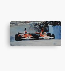 Niki Lauda vs James Hunt Canvas Print