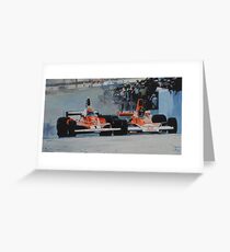 Niki Lauda vs James Hunt Greeting Card