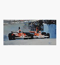 Niki Lauda vs James Hunt Photographic Print