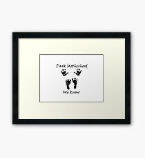 black Dark Motherhood Framed Print