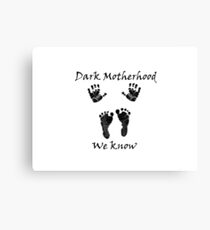 black Dark Motherhood Canvas Print