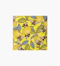 Yellow lemon and bee garden. Art Board