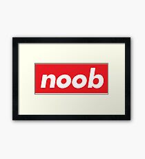 Noob / Words That Mean Something Totally Different When You're A Gamer Framed Print