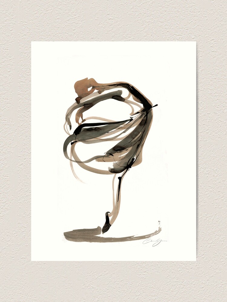Alternate view of Ballet Dance Drawing Art Print