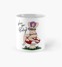 Taza clásica Amo a tu cuerpo pin up