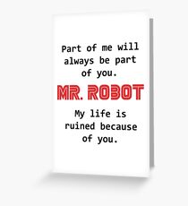 mr robot Greeting Card