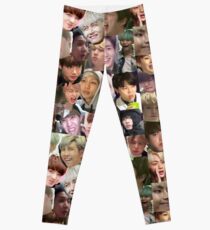 BTS - MEME FACE COLLAGE Leggings