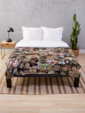 BTS - MEME FACE COLLAGE Throw Blanket