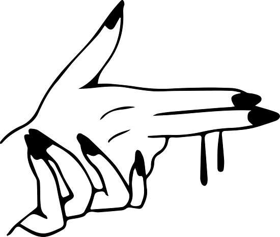 drawing of middle finger