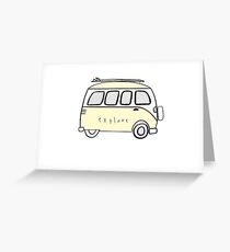 yellow explore volkswagon Greeting Card