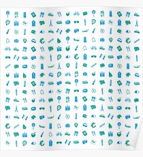 Travel icons Poster