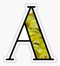 Letter A - Yellow Design Sticker