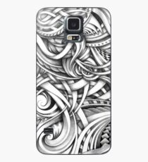 Funda/vinilo para Samsung Galaxy Escher Like Abstract Dibujado a Mano Graphite Gray Depth