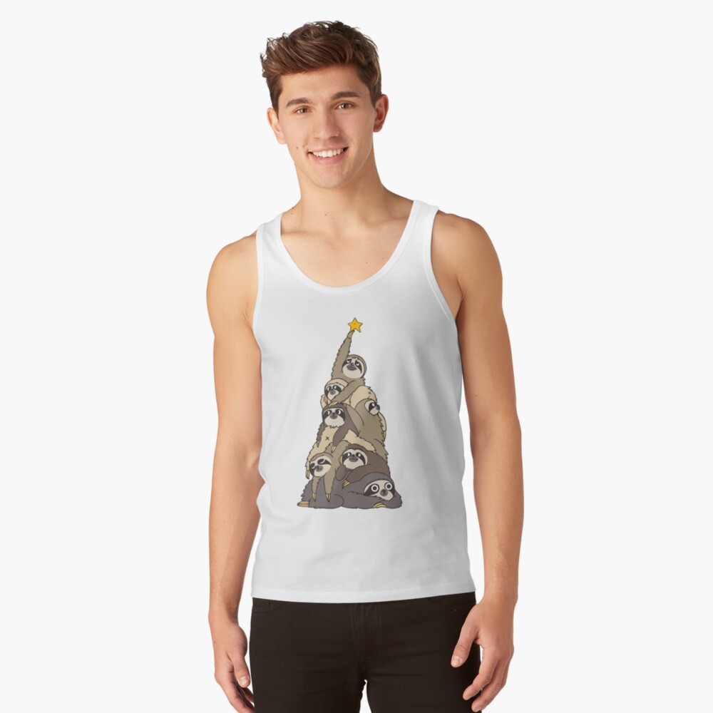 Christmas Tree Sloths Tank Top