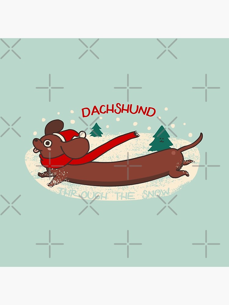 dachshund through the snow pillow