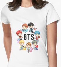 Camiseta entallada para mujer BTS DNA X BT21