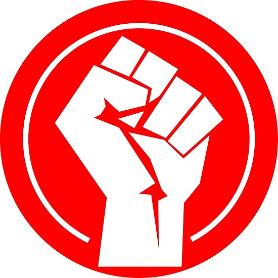 "Clenched Fist Red Logo" Poster by DyadyaYasha Redbubble