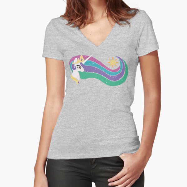 Princess Celestia Fitted V-Neck T-Shirt