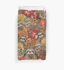 Because Sloths Autumn Duvet Cover