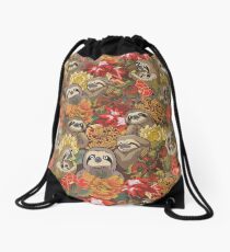 Because Sloths Autumn Drawstring Bag