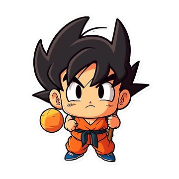 Dragonball Sticker - Goku Chibi 7 Art Print for Sale by PuppyPals3