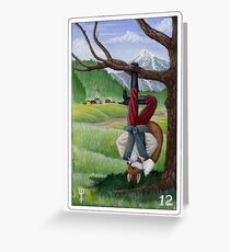 Tarot - "The Hanged Fox" Greeting Card