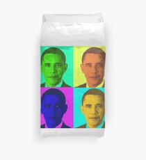 Barack Obama Pop Art Duvet Cover