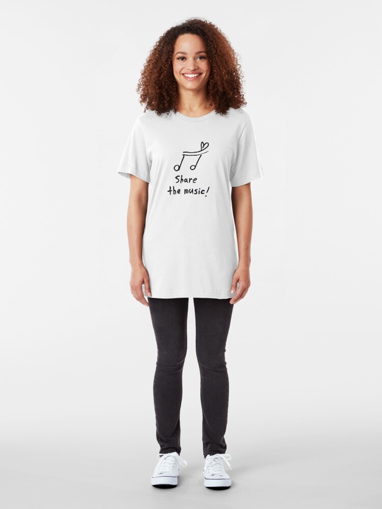 Alternate view of Share the music Slim Fit T-Shirt