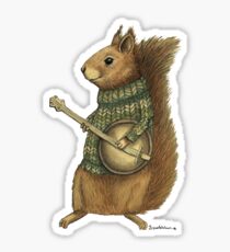 Squirrel with a banjo Sticker