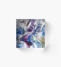Surrounding spiral particles Acrylic Block