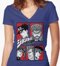 Stardust Crusaders Women's Fitted V-Neck T-Shirt