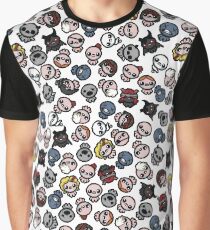 The Binding of Isaac characters pattern + Graphic T-Shirt