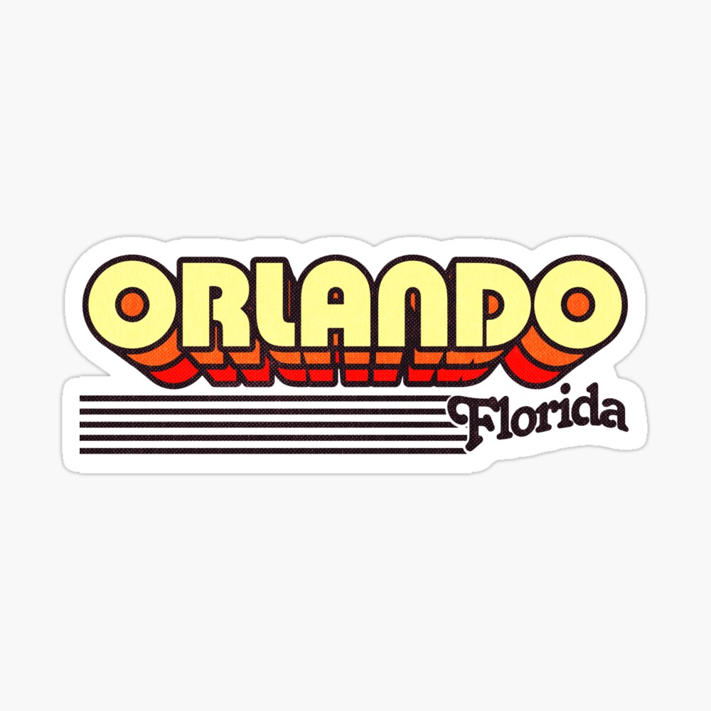 Orlando, Florida | Retro Stripes Sticker