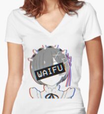 Rem Waifu Women's Fitted V-Neck T-Shirt