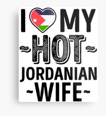 Ich liebe meine heiße jordanische Frau - Cute Jordan Couples Romantic Love T-Shirts & Sticker Metallbild