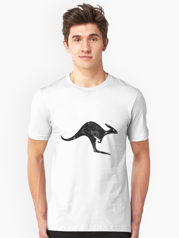 Alternate view of Canguro English Logo (Black) Slim Fit T-Shirt