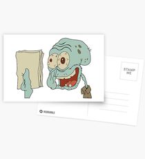 Crazy Squidward Postcards