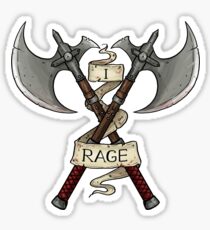 D&D - Barbarian - I Rage Sticker