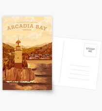 Das Leben ist seltsam - Arcadia Bay Travel Poster (Sonnenuntergang) Postkarten