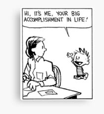 Calvin and Hobbes Comic Strip Canvas Print