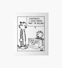 Calvin and Hobbes "A Swift Kick in the Butt" Comic Strip Art Board