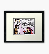 Calvin and Hobbes Comic Strip Framed Print