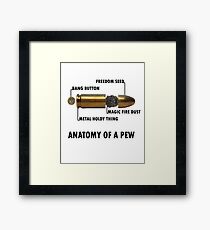 Anatomy of a Pew FPS Bullet Deconstruction For Gamers Geeks and Nerds Framed Print
