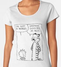 Calvin and Hobbes Comic Strip Women's Premium T-Shirt