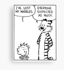 Calvin and Hobbes Comic Strip Canvas Print